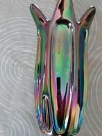 Mooie oude gave vaas carnaval ho 23 cm, Antiek en Kunst, Antiek | Glas en Kristal, Ophalen of Verzenden