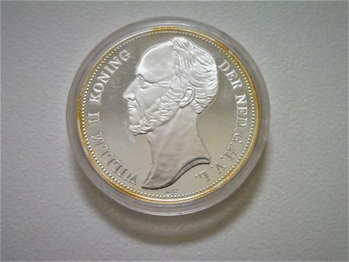 Herslag 1 Gulden munt Koning Willem II uit 1842 zilver 925, Postzegels en Munten, Munten | Nederland, Losse munt, 1 gulden, Koning Willem II