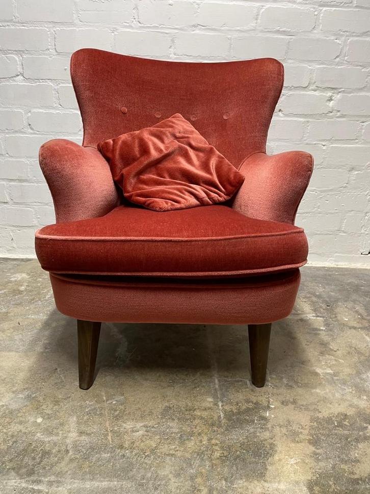 Artifort Theo Ruth Vintage Heren Fauteuil, Huis en Inrichting, Fauteuils, Gebruikt, Stof, 50 tot 75 cm, 75 tot 100 cm, Ophalen