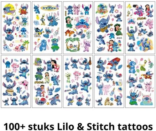 100+ Disney Lilo & Stitch  Plak Tattoos Kinderen, Hobby en Vrije tijd, Stickers en Plaatjes, Nieuw, Plaatje, Verzenden