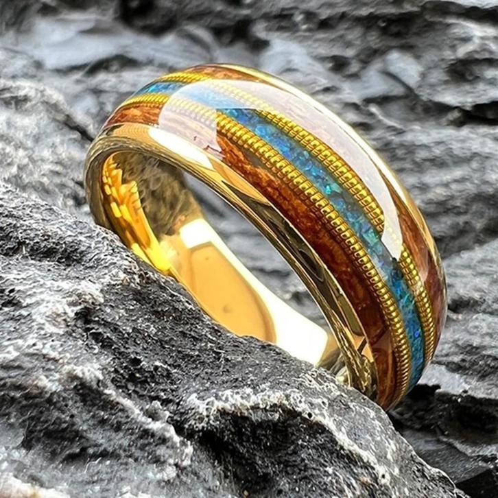 Trouwringen wolfraam - Aaron - In drie mooie kleuren, Sieraden, Tassen en Uiterlijk, Ringen, Nieuw, Dame of Heer, Overige kleuren