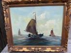 Schilderij met zeilboten, Antiek en Kunst, Kunst | Schilderijen | Klassiek, Ophalen of Verzenden
