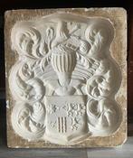 Gips mal van een familiewapen, kasteel ridder ornament, Ophalen