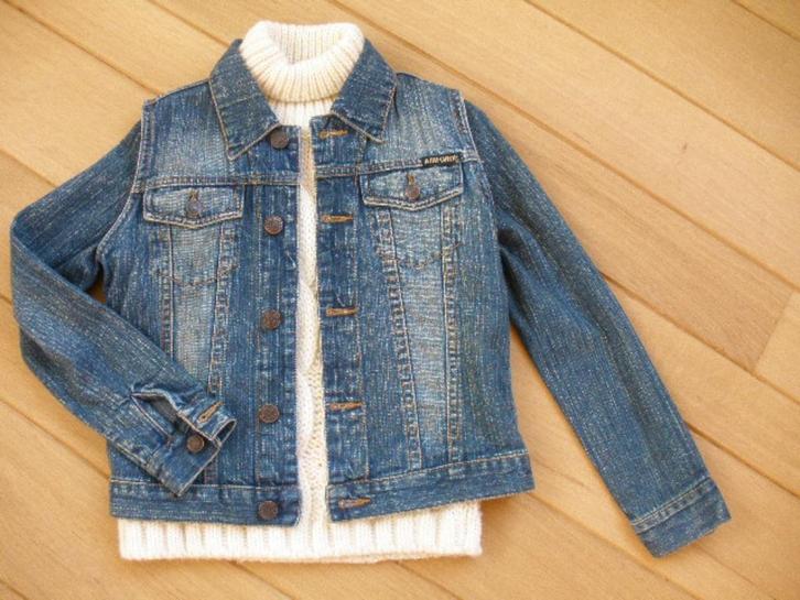 AIR FORCE kabeltrui ecru met spijker bodywarmer maat 128, Kinderen en Baby's, Kinderkleding | Maat 128, Zo goed als nieuw, Jongen of Meisje