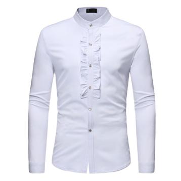 Heren wit smoking overhemd tuxedo pak hemd mannen bruiloft beschikbaar voor biedingen
