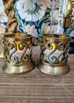 Vintage Messing waxinelichthouders Filigraan 9,99 per stuk, Overige materialen, Ophalen of Verzenden, Zo goed als nieuw, X