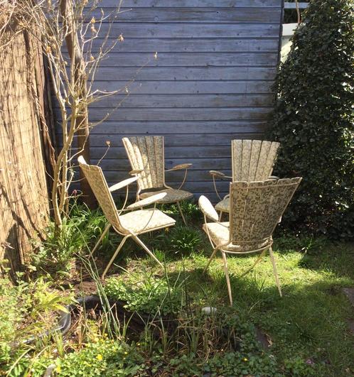 Franse brocante tuin/serre stoeltjes, Antiek en Kunst, Antiek | Meubels | Stoelen en Banken, Ophalen