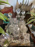 Menage kristallen kristal olie azijn karafjes, Ophalen of Verzenden