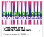 Lowlands 2026 Campercamping incl. stroomaansluiting, Eén persoon