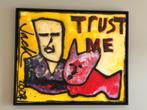 Origineel Jack schilderij 2008 Trust Me, Antiek en Kunst, Ophalen