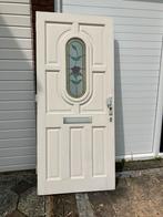 Voordeur 211 x 92.5 met glas in lood, Doe-het-zelf en Verbouw, Ophalen, Gebruikt, 80 tot 100 cm, Buitendeur