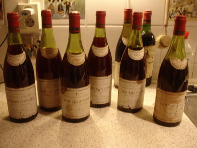 Bourgogne wijn Moulin-à-Vent (6 flessen) 1979, goed bewaard!, Verzamelen, Wijnen, Zo goed als nieuw, Rode wijn, Frankrijk, Vol