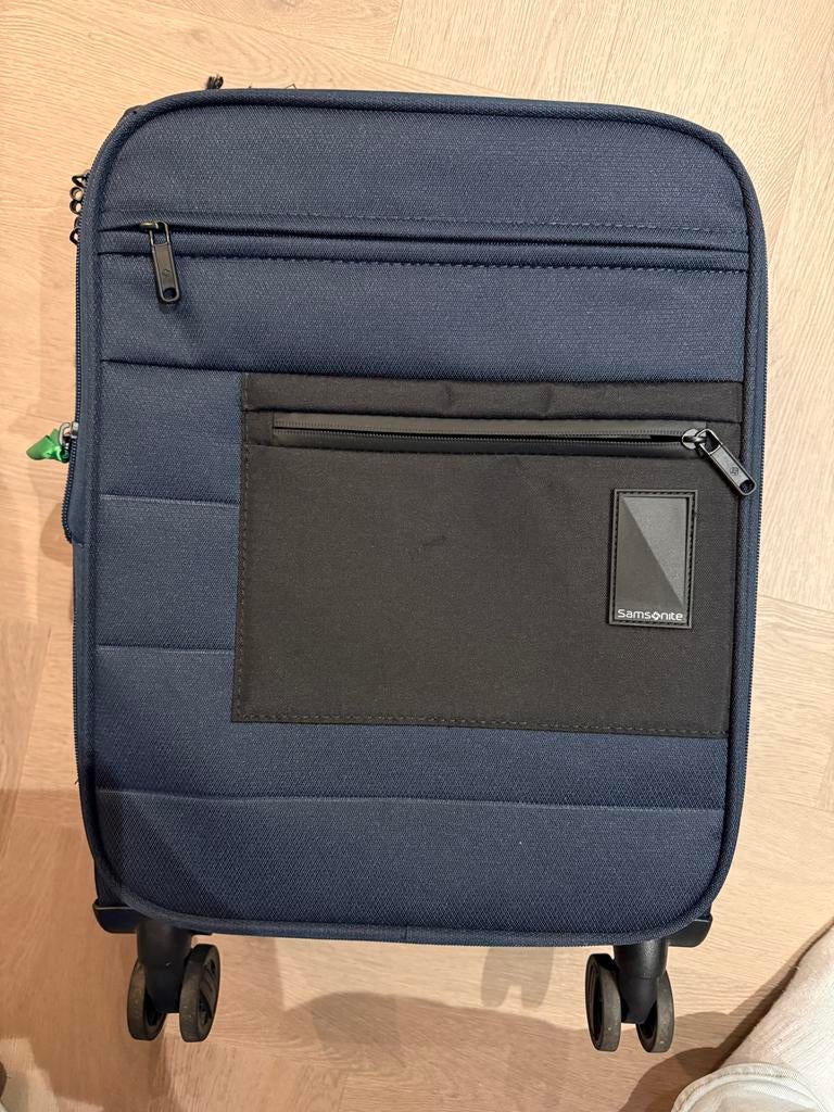 Samsonite Vaycay Spinner 55/35 EXP Navy Blue, Sieraden, Tassen en Uiterlijk, Koffers, Wieltjes, 50 tot 60 cm, Ophalen of Verzenden