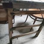 Smalle oude tafel Indische markttafel  inklapbaar uniek, Ophalen of Verzenden