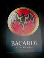 Bacardi Bat Sticker / 31 cm x 21cm Estd Cuba, Verzenden, Nieuw, Reclamebord