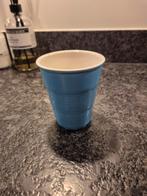 Siaki beker blauw met ribbels, Ophalen of Verzenden