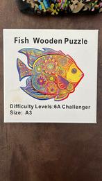 Houten puzzel van vis. A3 size., Ophalen of Verzenden, Minder dan 500 stukjes, Gebruikt, Legpuzzel