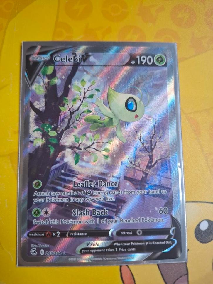 Celebi V 245/264 Mint, Hobby en Vrije tijd, Verzamelkaartspellen | Pokémon, Zo goed als nieuw, Ophalen of Verzenden