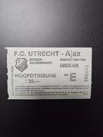 FC Utrecht - Ajax Ticket 1984-1985 gesigneerd, Ophalen of Verzenden, Gebruikt, F.C. Utrecht, Overige typen