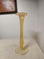 2343 Vintage Murano Glazen Vaas - Fragiel jugendstil, Ophalen of Verzenden
