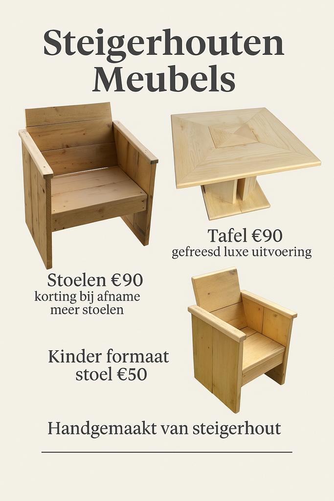 Nieuw! Steigerhouten meubelen 15% korting, Tuin en Terras, Tuinsets en Loungesets, Nieuw, Steigerhout, Ophalen