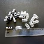Koordstoppers, 20 stuks €3 ipv €10, grijs en doorzichtig, Ophalen of Verzenden, Nieuw, Rits of Sluiting