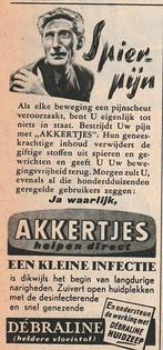 Retro reclame 1953 Akkertjes helpen bij 'n infectie, Verzenden, Overige typen