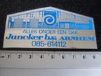 folie sticker Juncker arnhem logo alles onder 1 dak, Verzamelen, Verzenden, Zo goed als nieuw, Bedrijf of Vereniging