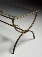 Faux Bamboo salontafel metaal glas, Ophalen