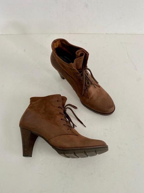 i615 Paul Green maat 39 lage laarsjes hak veter schoenen, Kleding | Dames, Schoenen, Zo goed als nieuw, Bruin, Ophalen of Verzenden