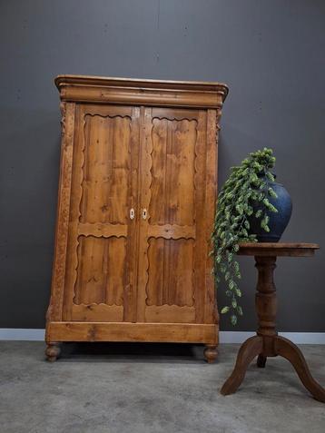 Nette originele grenen biedermeier linnenkast bezorgen mogel beschikbaar voor biedingen