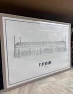 Feyenoord De Kuip Ingelijste Print, Huis en Inrichting, Oorspronkelijke maker, Ophalen of Verzenden, Minder dan 50 cm, Print