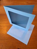4 Lavendelblauwe passepartout kaarten met  envelop, Hobby en Vrije tijd, Kaarten | Zelf maken, Ophalen of Verzenden, Nieuw, Overige thema's