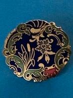 Vintage vergulde broche emaille cloisonné, Ophalen of Verzenden, Goud, Broche, Verguld