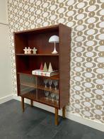 Vintage Deense boekenkast met glazen schuifdeuren, Huis en Inrichting, Ophalen, Gebruikt, 50 tot 100 cm, Deens vintage