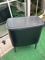 Brabantia Prullenbak - Gebruikt. Antraciet op pootjes, Huis en Inrichting, Ophalen of Verzenden, Gebruikt, Rvs, 50 tot 75 cm