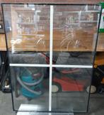 Dubbel glas incl. 4-vlaks roedeverdeling / kruisroede, Doe-het-zelf en Verbouw, Overige materialen, Raamkozijn, Gebruikt, 75 tot 150 cm
