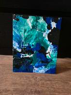 Abstract schilderij blauwtinten, Antiek en Kunst, Ophalen of Verzenden