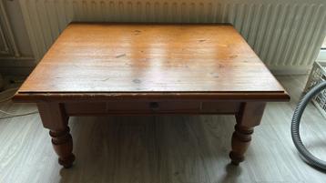 Grenen houten salontafel