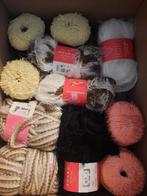 Doos vol garen - diverse kleuren en soorten, Hobby en Vrije tijd, Ophalen of Verzenden, Gebruikt, Breien of Haken, Wol of Garen
