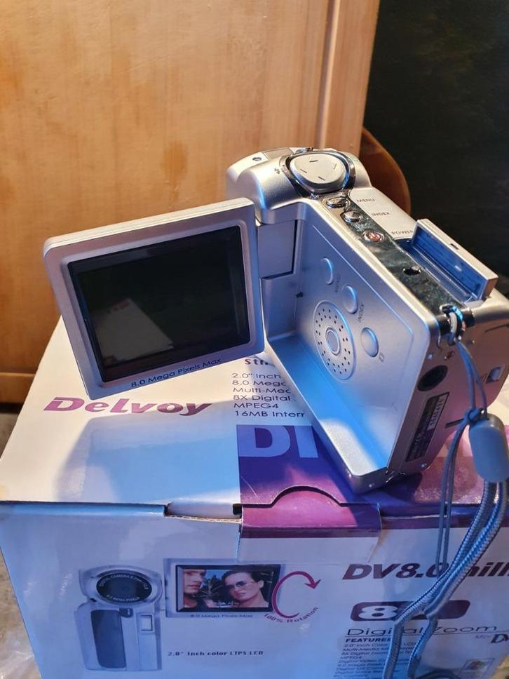 Zgan kleine digitale complete video/ camcorder delvoy dv 8.0, Audio, Tv en Foto, Videocamera's Digitaal, Refurbished, Camera, Geheugenkaart