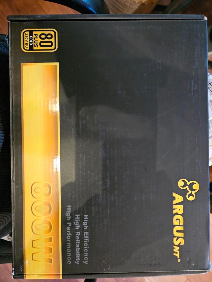 Inter-Tech Argus GPS-800 Gold 800W Voeding - Zgan, Computers en Software, Interne voedingen, Zo goed als nieuw, Ophalen of Verzenden