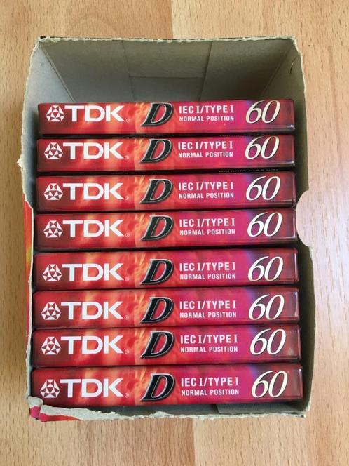 Collectie van 8 ongebruikte TDK Cassettebandjes (NIEUW!), Cd's en Dvd's, Cassettebandjes, Nieuw in verpakking, Onbespeeld, 2 t/m 25 bandjes