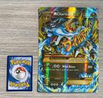 Grote Pokémon kaart - Mega Pokémon card - MCharizard EX, Ophalen of Verzenden, Nieuw, Losse kaart, Foil