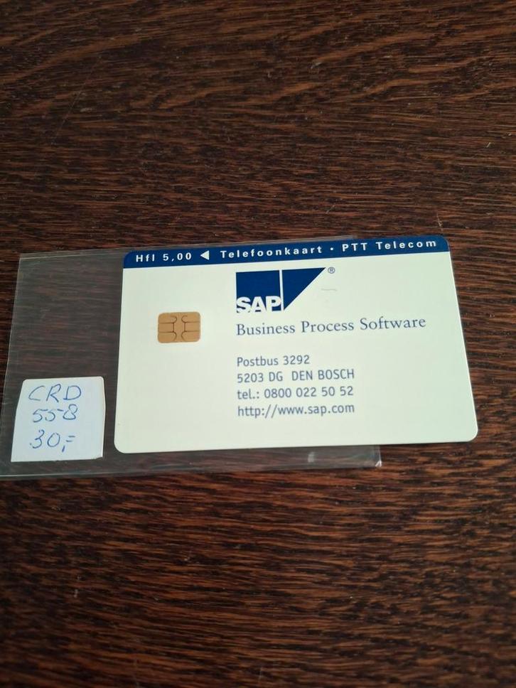 Zeldzame PTT Telecom Telefoonkaart - SAP Business Software, Verzamelen, Telefoonkaarten, Nederland, Ophalen of Verzenden