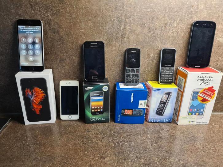 Partij defecte/werkende telefoons voor hobbyist, Telecommunicatie, Mobiele telefoons | Overige merken, Gebruikt, Zonder abonnement