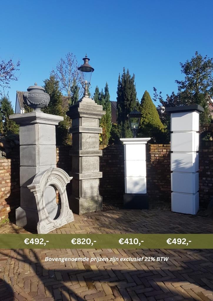 Zuilen pilaren poeren pinanten, Tuin en Terras, Bielzen en Borders, Minder dan 100 cm, Ophalen