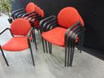 Fraaie kantoorstoelen / vergaderstoel / stoel + rood stof, Ophalen of Verzenden, Metaal, Nb, Nb