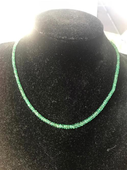 ketting met 50 karaat gefacetteerde Smaragd uit Colombia top, Sieraden, Tassen en Uiterlijk, Kettingen, Nieuw, Steen of Mineraal