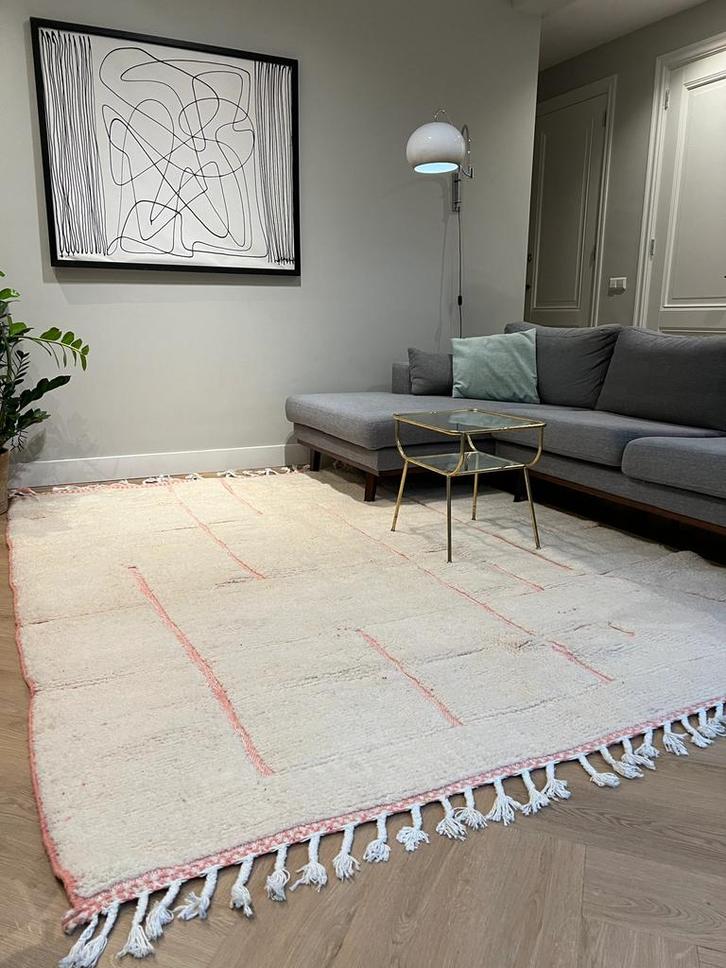 Handgeknoopt vloerkleed berber marokko rose, Huis en Inrichting, Stoffering | Tapijten en Kleden, Nieuw, 150 tot 200 cm, 200 cm of meer